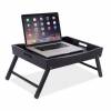 Laptop Table,Wide Breakfast Tray with Sides and Handles, Folding Legs