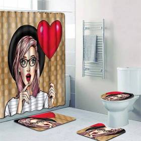 ستارة بانيو 3D,ستارة بانيو ثلاثي الأبعاد ، ستائر دش الحمام ، لغرفة النوم, مقاومة للماء