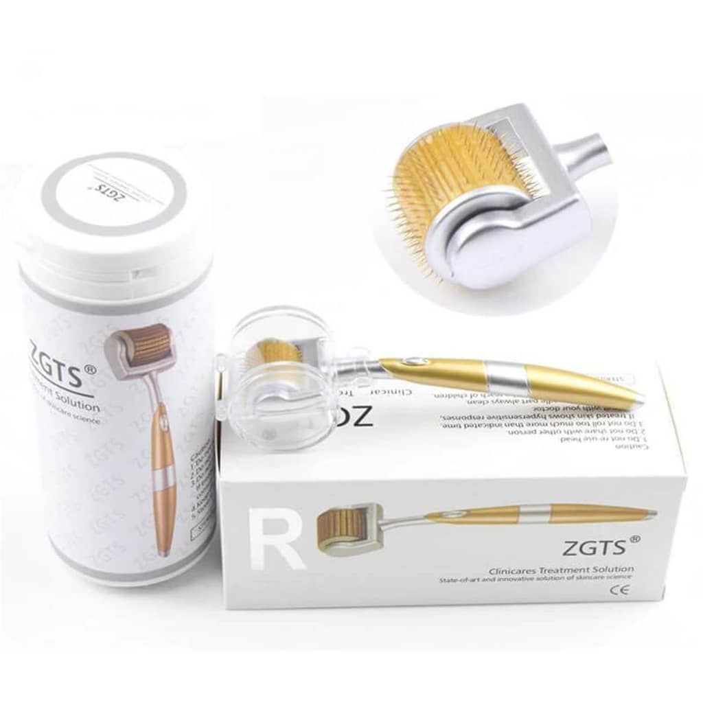ZGTS Titanium Derma Roller for skin care gold Derma Roller 192 Needles