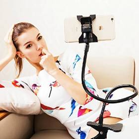 حامل موبايل مرن بمزود بمشبك