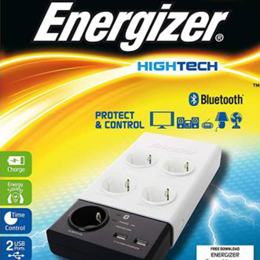 Energizer Surge Protector 5 Outlets and 2 USB ports with Remote Control