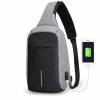 شنطة كروس مضادة للسرقة بمنفذ USB و سماعة رأس حقيبة بكتف واحد سهلة الحمل
