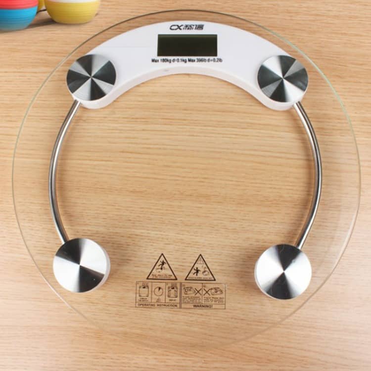 Glass Weighing Scale Digital Scale Weighing Up To 180kg, Uses A Large Display Screen With 58 * 25mm 4 Bit LCD, Digital Scale With 4 High Accuracy Systems For Measuring Weighing