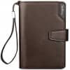 Baellerry Men's Wallet Men Long Purse Business Wallet Coin Purse Wallet Leather Card Holder Purse Zipper Wallet travel wallet