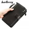 Baellerry Men's Wallet Men Long Purse Business Wallet Coin Purse Wallet Leather Card Holder Purse Zipper Wallet travel wallet