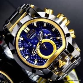 ساعة انفيكتا رجالى سوار استانلس استيل ذهبى ساعة كوارتز للرجال 20111