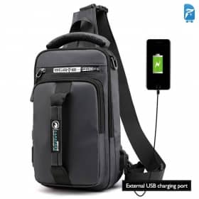 شنطة كروس متعددة الوظائف حقيبة صدر او ظهر بوضعيتن للحمل حقيبة كاجوال مضادة للمياه