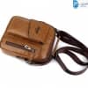 JEEP Men Shoulder Bag Cross-body Business Casual Handbag Male Leather Messenger Bag